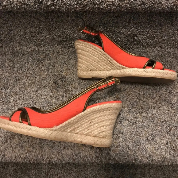 J. Crew lucaya coral linen & bronze metallic shoes - Picture 4 of 6